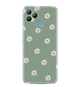 GM22 Pro Kılıf HD Resim Baskılı Yeşil Papatyalar StKd -041