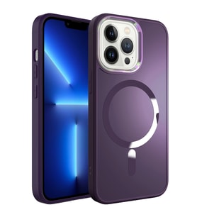 Apple iPhone 12 Pro Kılıf Magsafe Wireless Şarj Özellikli Zore Stil Kılıf (Mor)