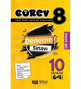 Nitelik Yayınları 8.Sınıf Görev 10 Deneme Sınavı (6 Sarmal + 4 Genel)