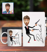 Kişiye Özel Karikatür Tasarım Defter Kalem Kupa Hediye Seti 96314