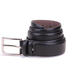 Dagoster DMK26-302 Siyah 3,5 cm Suni Deri Erkek Kemer