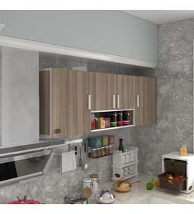 Kenzlife hazır mutfak packey crd 060*180*32 mutfak banyo dolabı kapaklı raflı (Karışık)