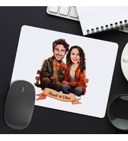 Sevgiliye Hediye Kişiye Özel Ciftlere Özel Bankta Aşkımız Karikatürlü Mousepad