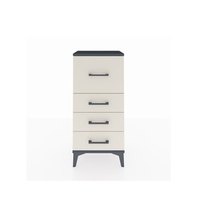 Arges Komodin 4 Çekmeceli 44x30x96 Antrasit-Aytaşı