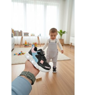 Enoch İlk Adım Bebek Ayakkabı Esnek Tabanlı Kolay Giyim