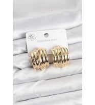 Vintage Model 316L Çelik Gold Renk Kadın Küpe - TJ-BKP11579
