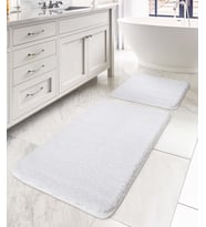 Koza Home Mino Kaydırmaz Taban Beyaz Banyo Paspası