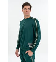 Maraton Comfort Erkek Bisiklet Yaka Yeşil Sweatshirt