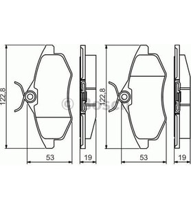 Bosch Fren Balatası Ön 122Mm C2 1.4 06