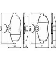Bosch Fren Balatası Ön 122Mm C2 1.4 06