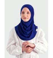 Pratik Pileli Kız Çocuk Hazır Eşarp Hijab - Saks