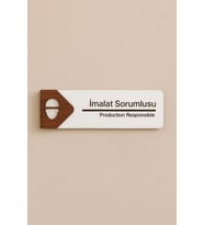 Lucena İmalat Sorumlusu Ofis Oda Kapı İsimliği Yönlendirme Tabelası Levhası Kişiselleştirilebilir