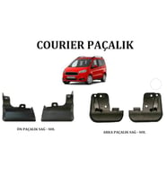 Ford Courier Paçalık Ön-Arka Takım Tozluk Çamurluk (Siyah - Beyaz)