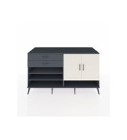 Kronos Konsol 4 Raflı 2 Çekmeceli 2 Kapaklı 176x59x99 Antrasit-Aytaşı/Antrasit