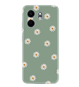 Infinix Smart 9 Kılıf Boutique Baskılı Resimli Yeşil Papatyalar Pcode -041