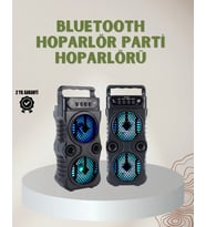 1200 Mah Şarjlı Led Işıklı Bluetooth Hoparlör – Fm Radyolu, Hafıza Kart Destekli