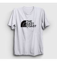 Presmono Unisex Beyaz Logo The East Coast T-Shirt 503441tt (Beyaz)