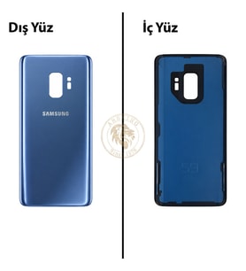 Samsung Galaxy S9 Mavi Renk Arka Kapak Arka Cam Batarya Kapağı Pil Kapağı Lazer Kesim Back Cover Galaxy S9 Uyumlu