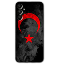 Galaxy A05s Kılıf HD Desen Baskılı Kılıf - Black Ayyıldız
