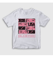 Presmono Unisex Çocuk Beyaz Comics Blackpink T-Shirt 19352tt