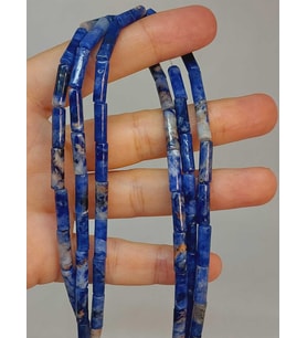 Sodalit Taşı Silindir Kesim 4x12.5mm Dizi (49364)