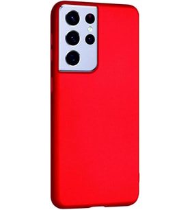 Samsung Galaxy S21 Ultra Kılıf Kamera Korumalı Silikon Rubber Arka Kapak (Kırmızı)