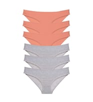 6 adet Süper Eko Set Likralı Kadın Slip Külot Pudra Gri