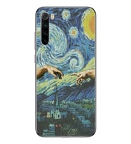 Redmi Note 8 Uyumlu Sanatsal Vintage Desenli Şeffaf Telefon Kılıfı