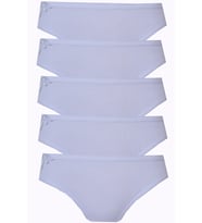 5li Kadın Fitilli Bikini Renkli Ekonomik Esnek Yumuşak Külot (Beyaz)