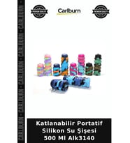 Özel Üretim Seyahat Sporcu Matara Katlanabilir Portatif Silikon Su Şişesi 500 Ml Alk3140