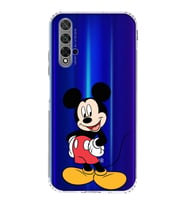 Huawei Honor 20  Kamera korumalı Kapak Mickey Mouse Tasarımlı  Şeffaf Kılıf