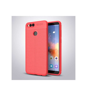 Huawei Honor 7X Uyumlu Kılıf Zore Niss Silikon Kapak (Kırmızı)