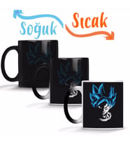 Goku Blue Sihirli Kupa Bardak Porselen
