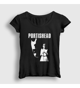 Presmono Kadın Siyah All Mine Müzik Portishead T-Shirt 506369tt