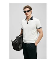Lufian Dean Beyaz Erkek Polo Yaka T-shirt 111090138