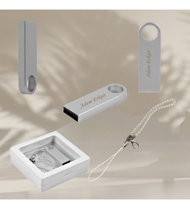 KİŞİYE ÖZEL 16 GB GRİ FLAŞ BELLEK ANAHTARLIK