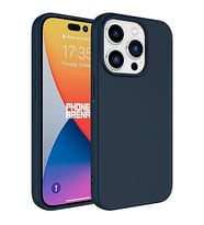 Coverzone Apple iPhone 15 Pro ?le Uyumlu K?l?f Z-Mara Lansman Vieri Tam Koruma Arka Kapak Kamera Koruma �?k?nt?l? P�r�zs�z Y�zey Lacivert
