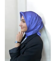 Armine Lila Düz Renk Sura İpek Eşarp 10D02-84