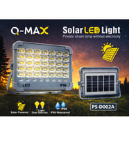 Q-MAX Solar LED Işıldak IP66 Su Geçirmez 5 Modlu Güneş Enerjili Aydınlatma PS-D002A