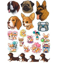 Köpek Sticker Set-13 13 Parça Telefon, Tablet, Defter, Laptop Sticker