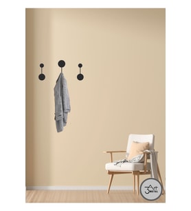 Modern Metal Duvar Askılığı - Minimalist Siyah Dekoratif Askı (3'lü Set) - Banyo Askılı