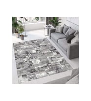 Rovigo Home Dijital Baskı Yıkanabilir Kaymaz Taban Salon Halısı  RVG0676 (Gri)