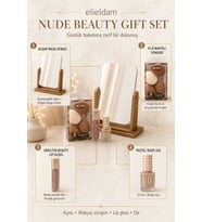 Doğum Günü, Özel Gün, Yeni İş, Sevgiliye Hediye Ayna, Makyaj Süngeri, Lip Gloss ve Oje Premium Set