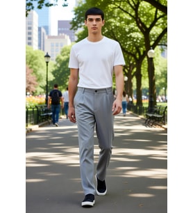 Erkek Moda Baggy Fit Boru Paça Pantolon Düz Desen Günlük Kombinler Kullanım