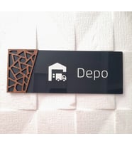 Wooden Serisi Depo Kapı İsimliği