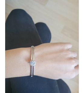 Elma Model Gümüş Renk Kadın Çelik Bileklik
