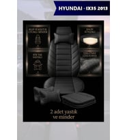hyundai ix35 2013 Koltuk ve Kılıf uyumlu Lüks Minder Siyah Yastık 2 Minder 2 Yastık