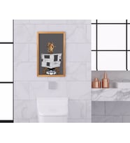 BK Home Banyo Tuvalet Dekoratif Retro Ahşap Tablo-8