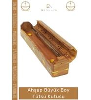 #TütsüKutusu Ahşap El Yapımı El Boyaması Desenli Dekoratif Saklama Bölmeli Hazneli Büyük Tütsü Kutus
