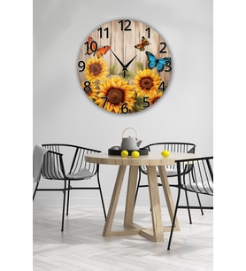 bilge Tasarım retro Duvar Saati 35 x 35 CM (Karışık)